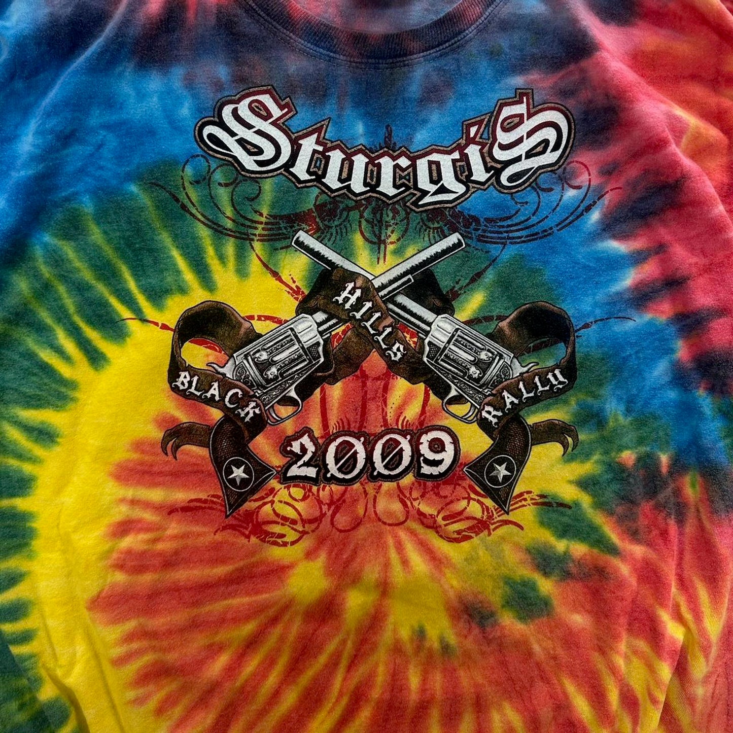 2009 Sturgis Tie Dye Biker Tee - XL