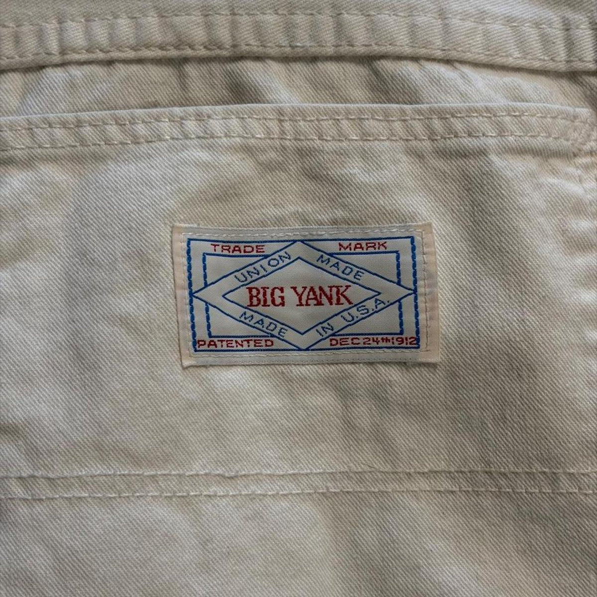 Vintage 1970s Union Made Big Yank White Carpenter Pants - 36