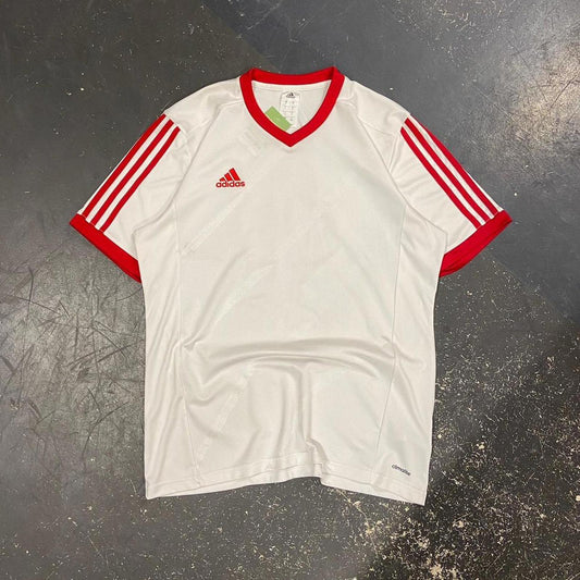 Vintage Red Adidas Football Soccer Jersey #6 - L
