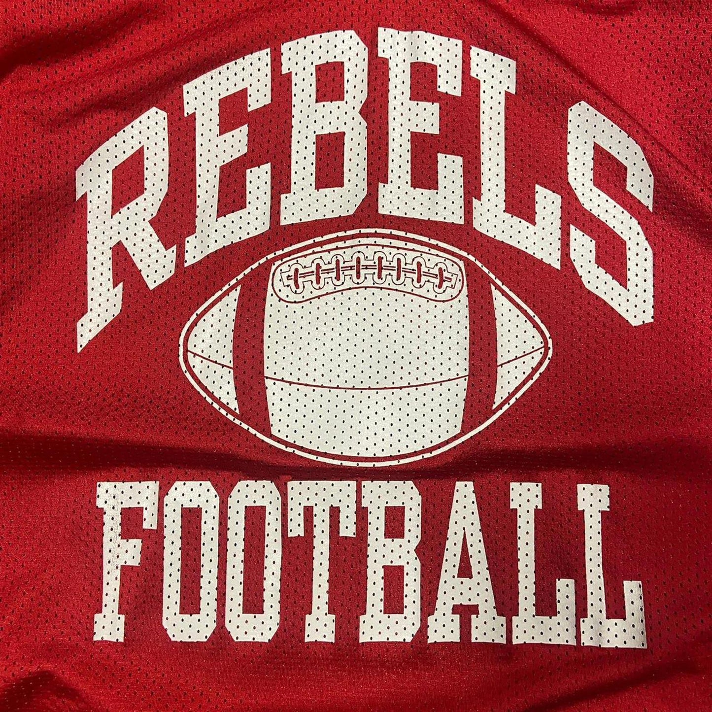 90s Rebel Football Red Mesh Jersey - L