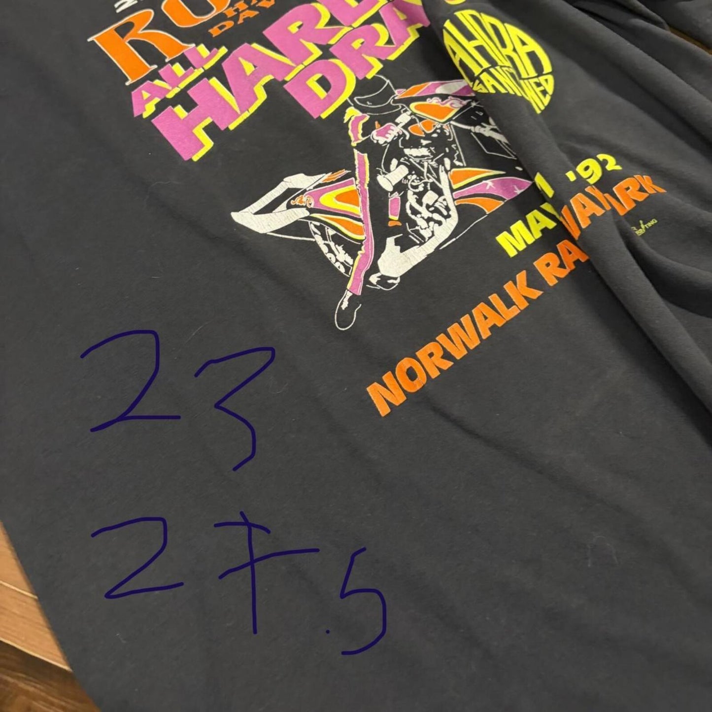 Vintage 1992 Harley Davidson Roeder Raceway Tee - XL
