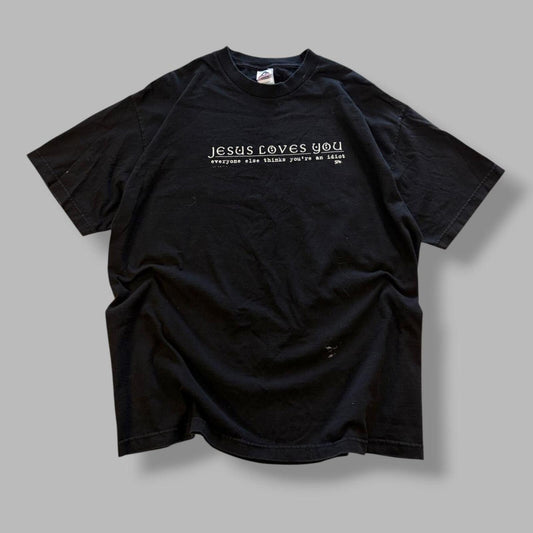 Vintage 90s Jesus Loves You Parody Tee - XL