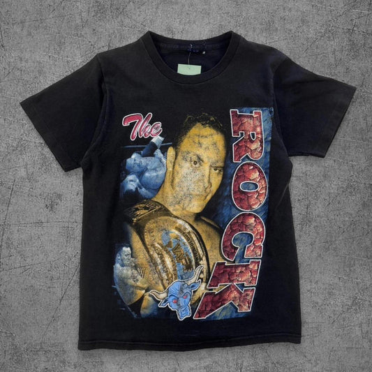 90s The Rock WWE Rap Tee - M