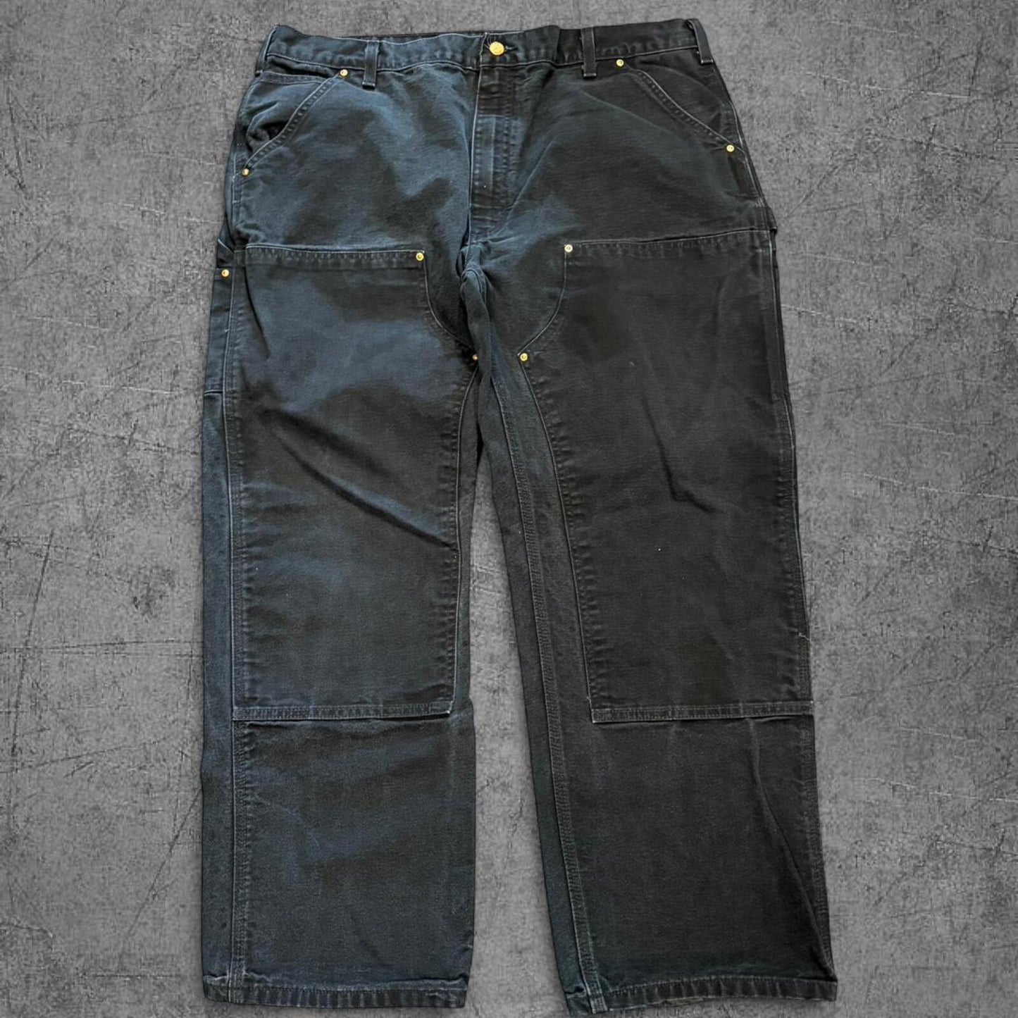Vintage Black Carhartt Dungaree Double Knees - 40