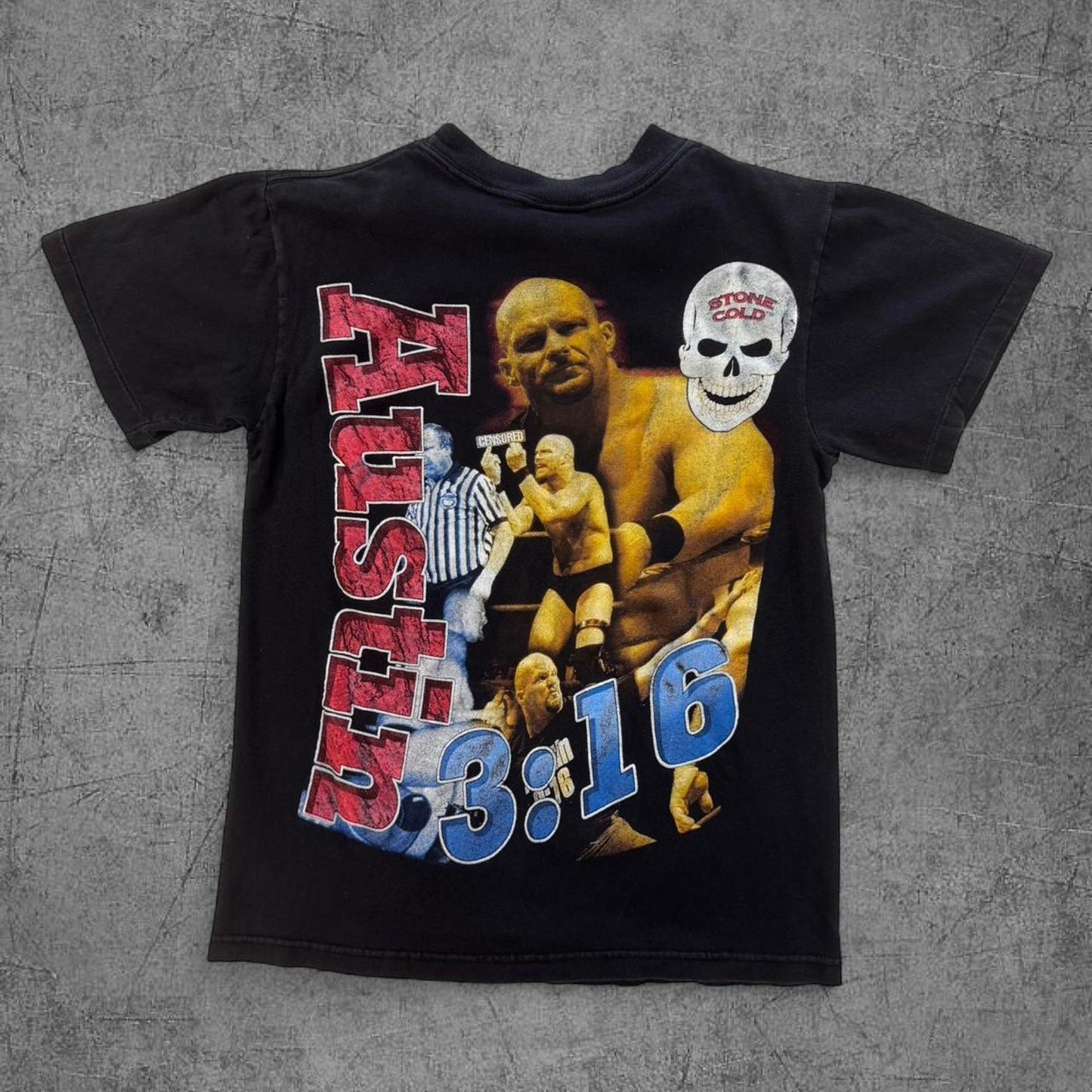 90s Stone Cold Steve Austin WWE Rap Tee - M