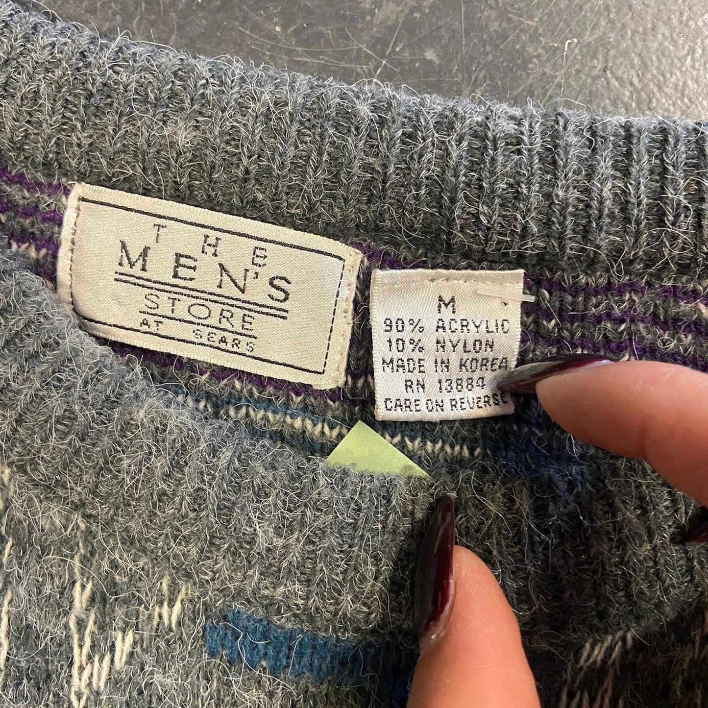 90s Sears Grey Knit - M