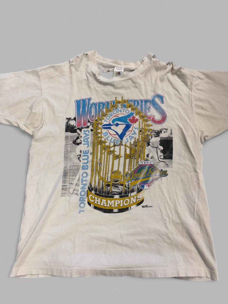 1992 Distressed Toronto Blue Jays Championship Tee - XL