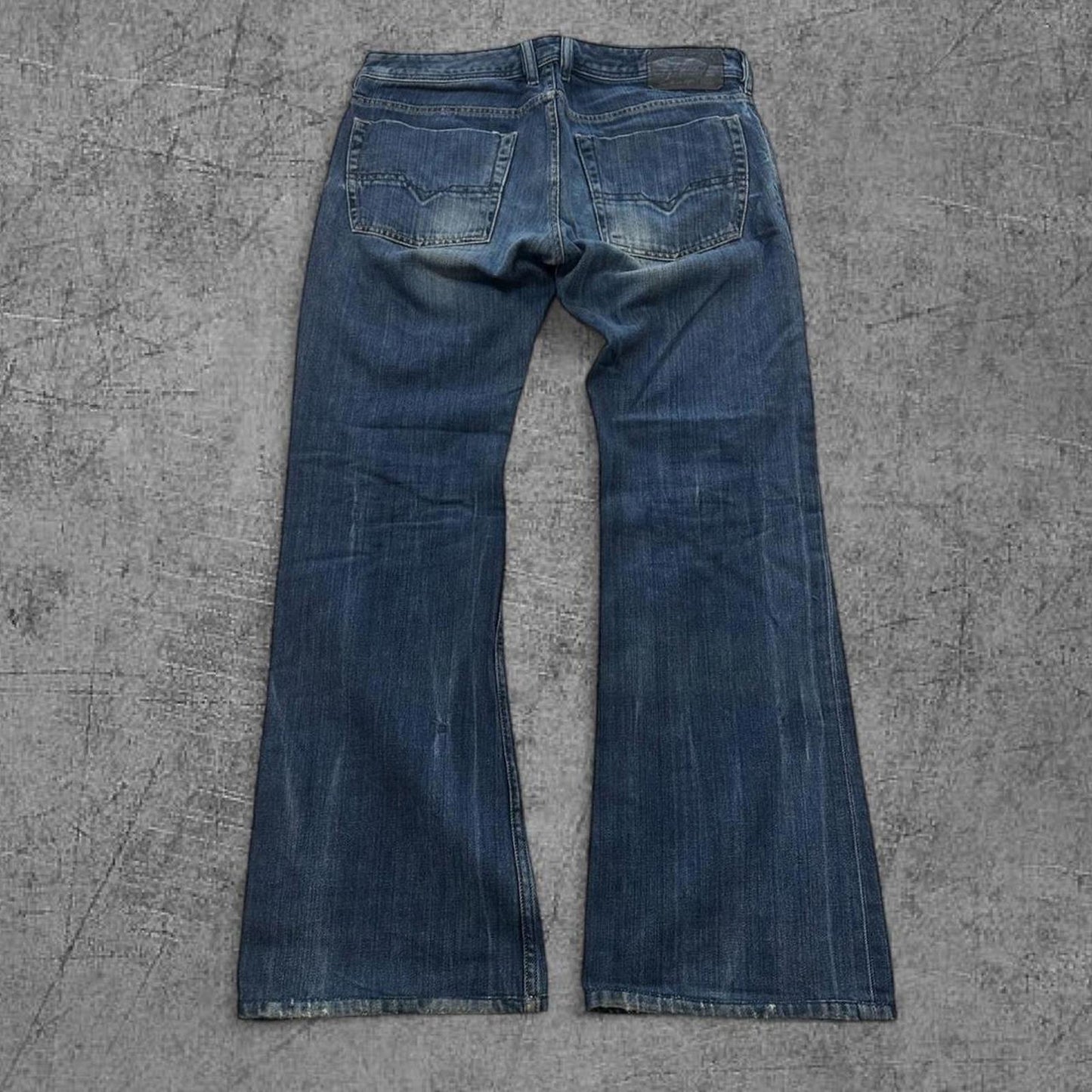 Y2K Diesel Nathan Raw Denim Flare Jeans - 32