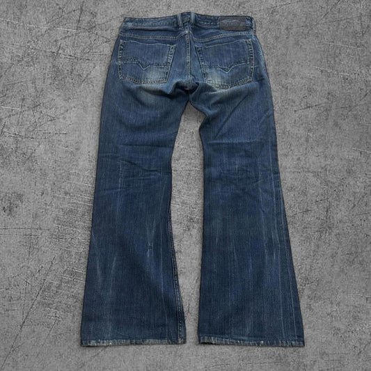 Y2K Diesel Nathan Raw Denim Flare Jeans - 32