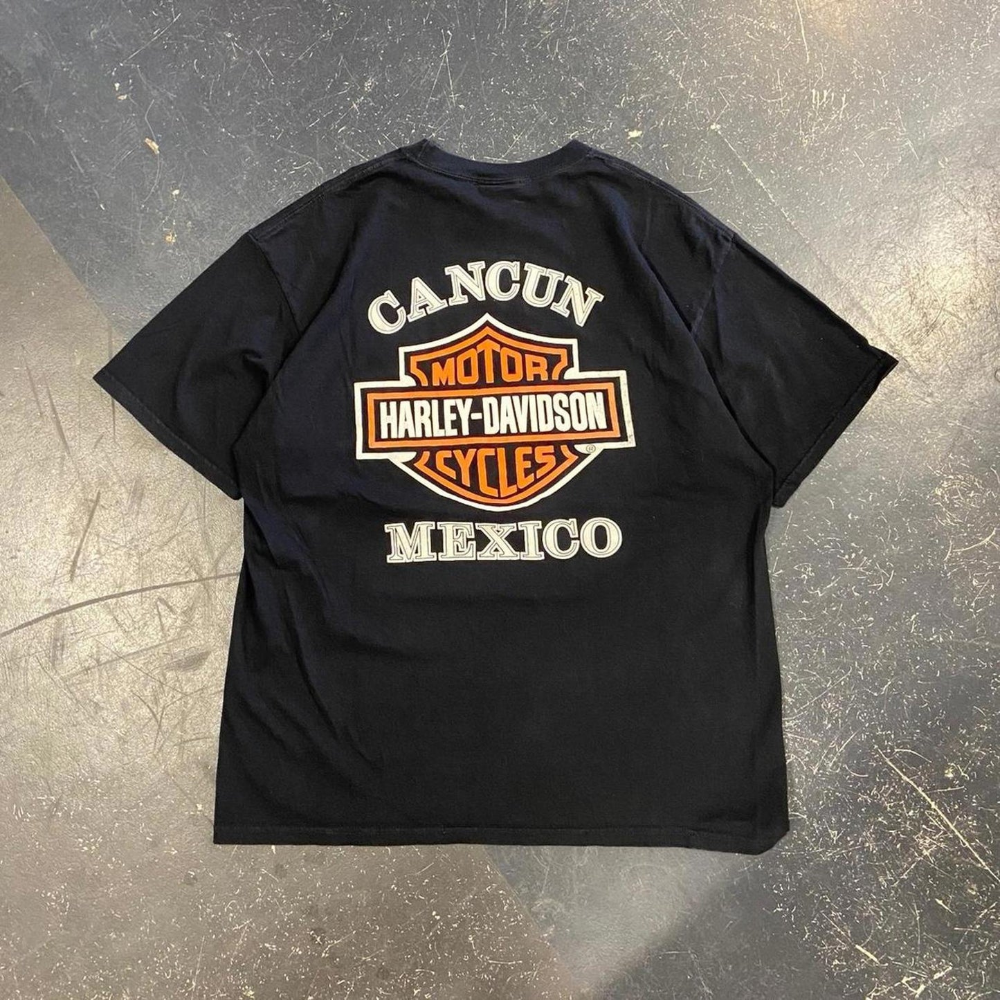 Vintage Harley Davidson Cancun Skull Tee - XL