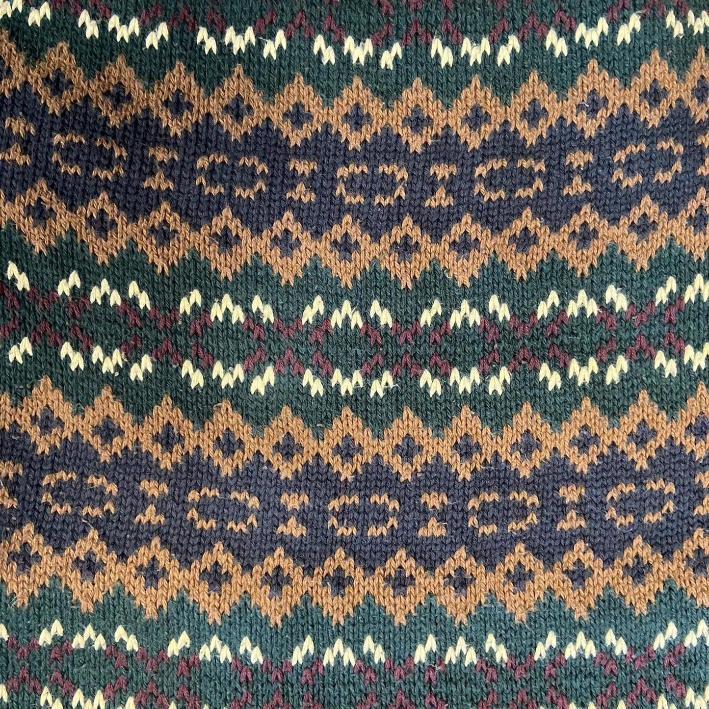 80s London Fog 1/4 Button Grandpa Knit - L