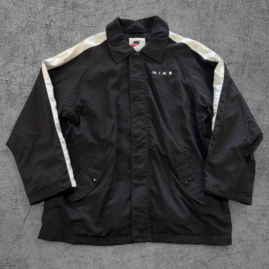 Vintage 90s Nike Big Swoosh Spellout Windbreaker - M