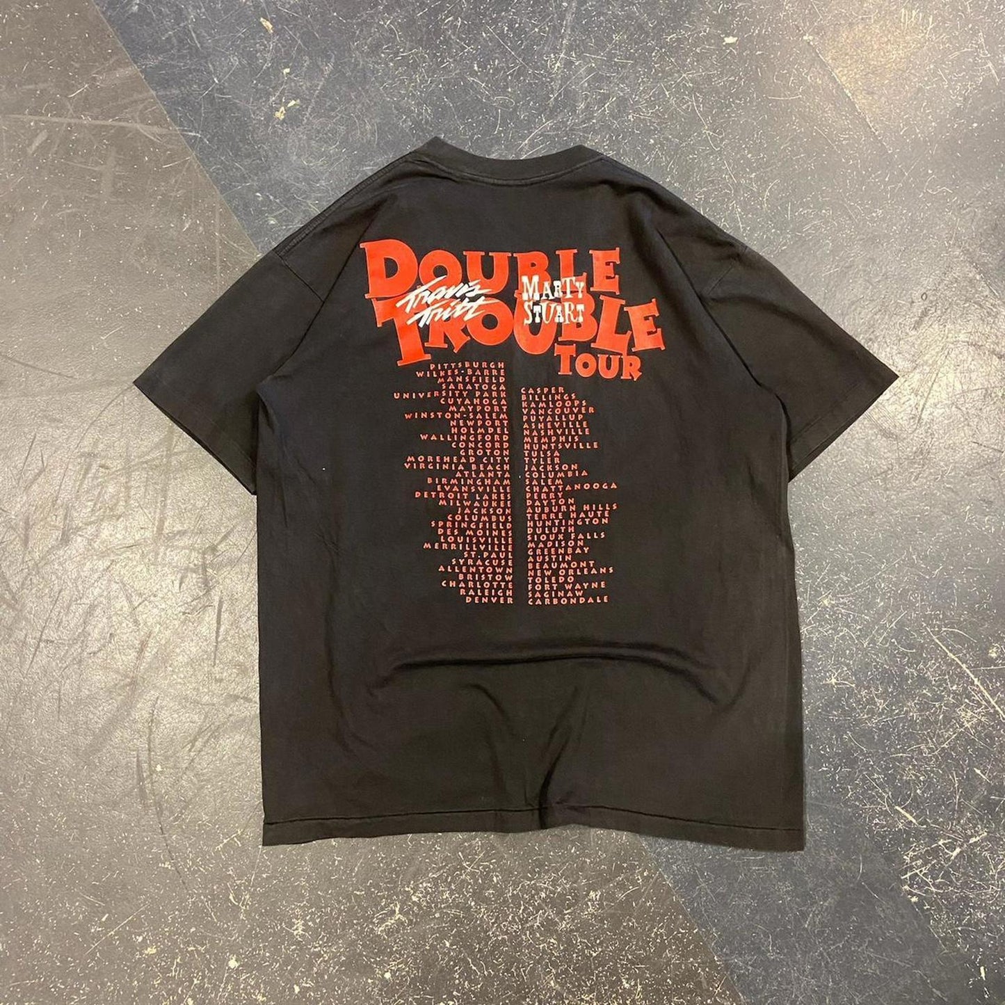 1996 Travis Tritt / Marty Stuart Double Trouble Tour Tee - XL
