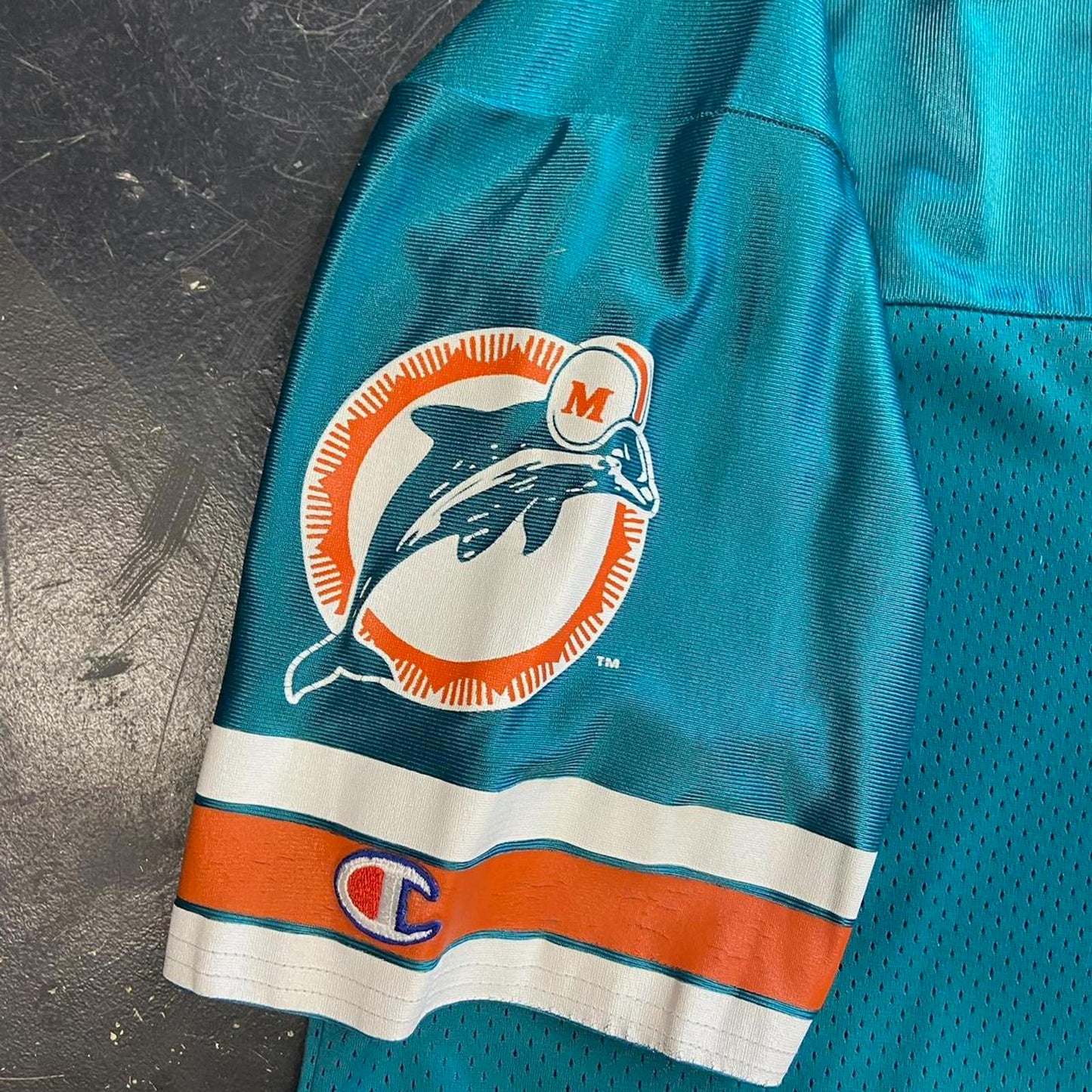 90s Champion Miami Dolphin NFL Jersey - L