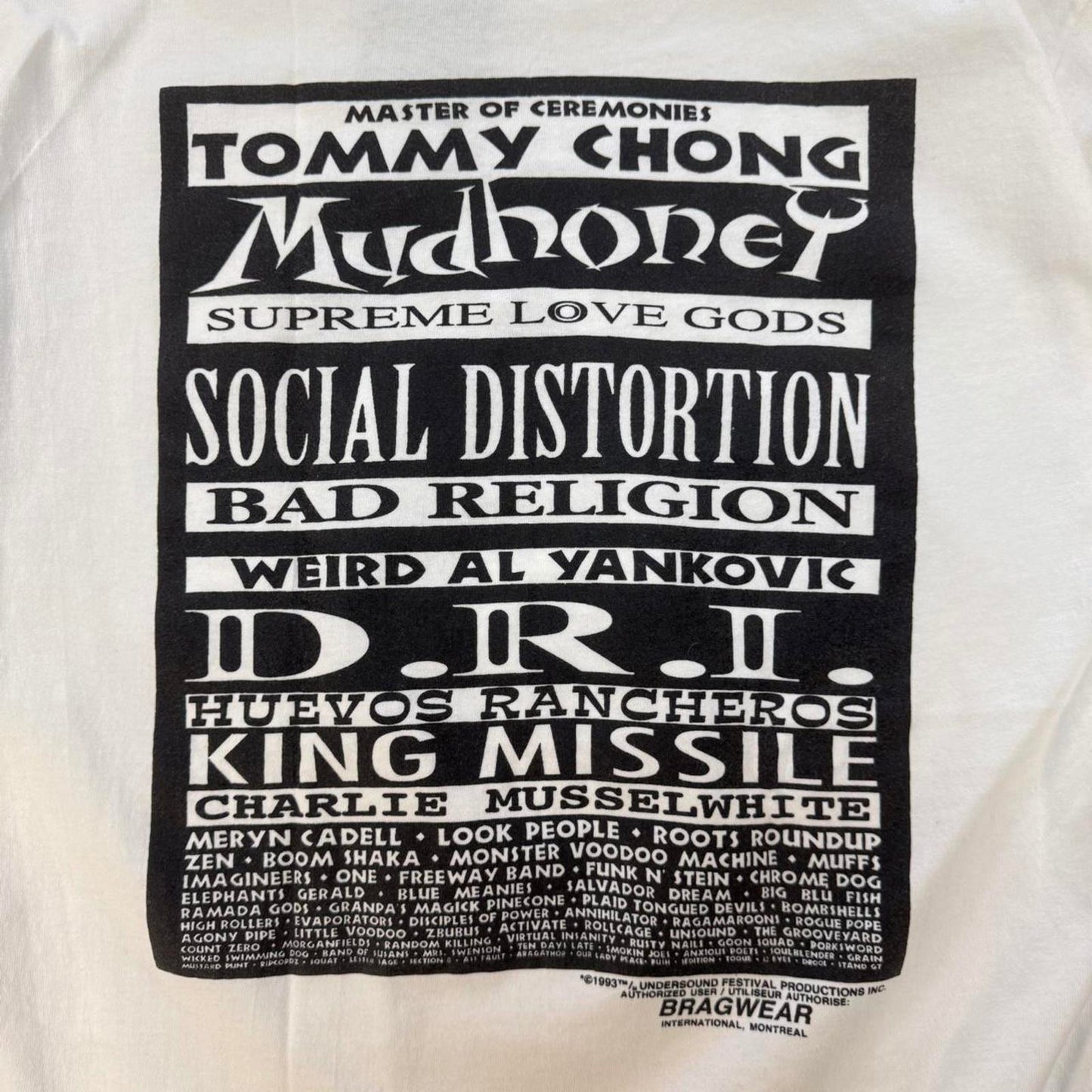 1993 Highwood Social Distortion Music Festival Tee - XL