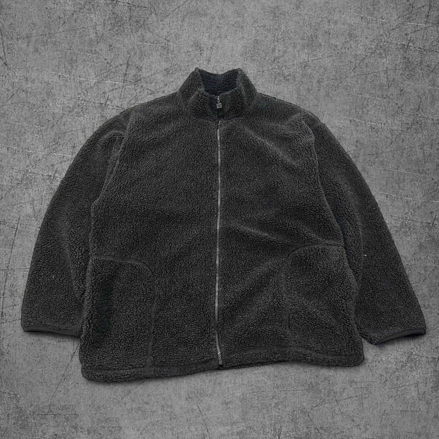 Vintage Grey Cherokee Deep Pile Zip Up Fleece - XL