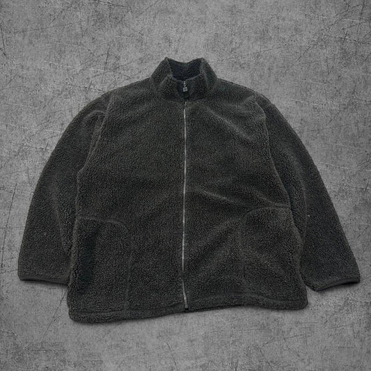 Vintage Grey Cherokee Deep Pile Zip Up Fleece - XL