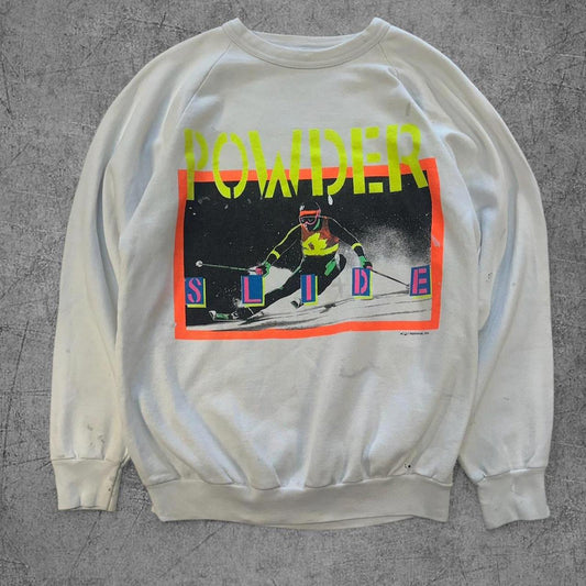 80s Ski Crewneck - L