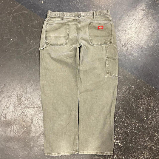 Vintage Faded Olive Dickies Work Pants - 38