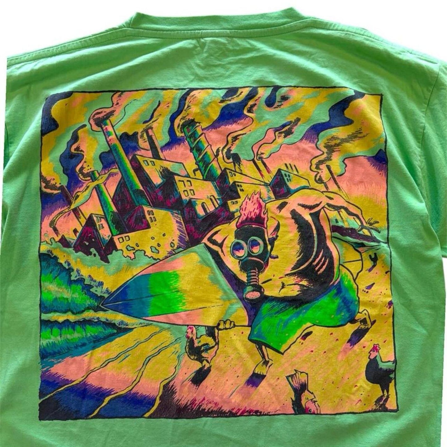 90s Ocean Pacific Dystopian Surf Tee - XL