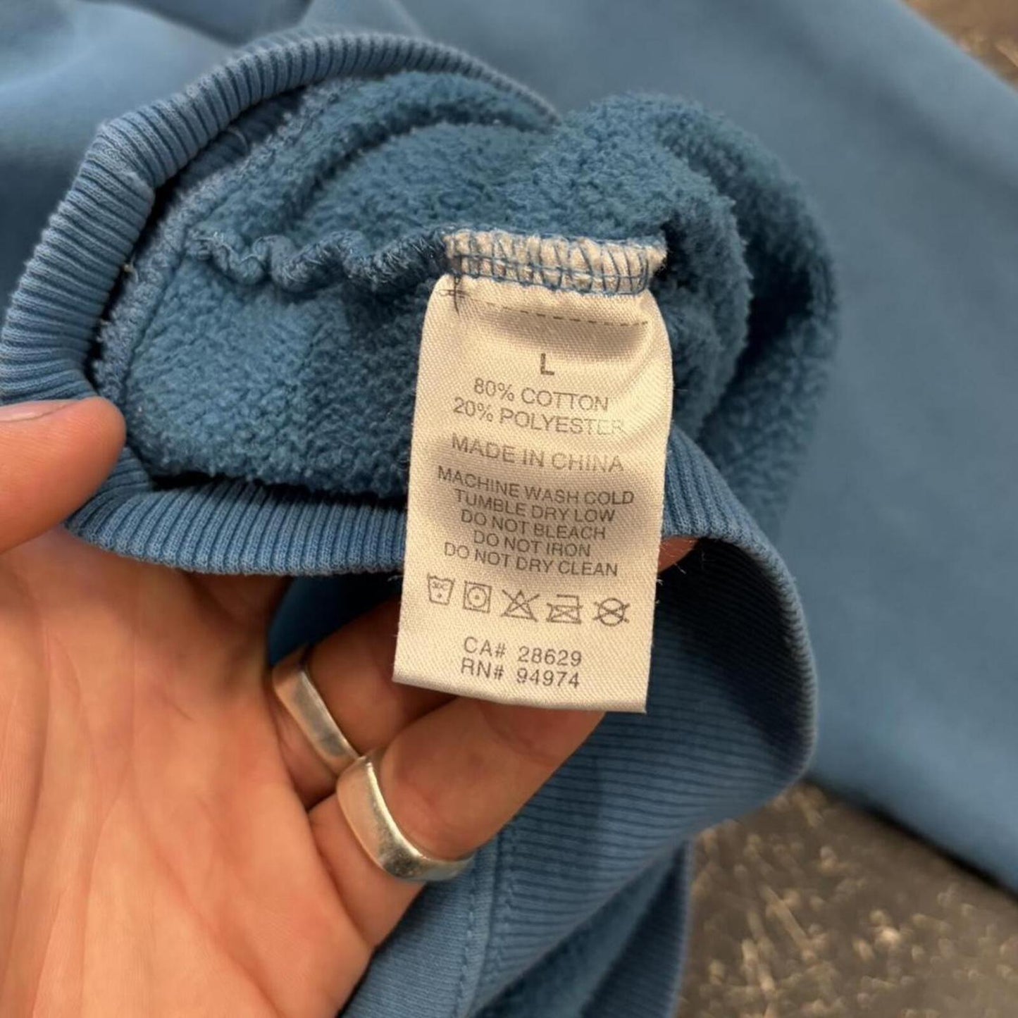 Y2K Blue Stussy Crewneck - L