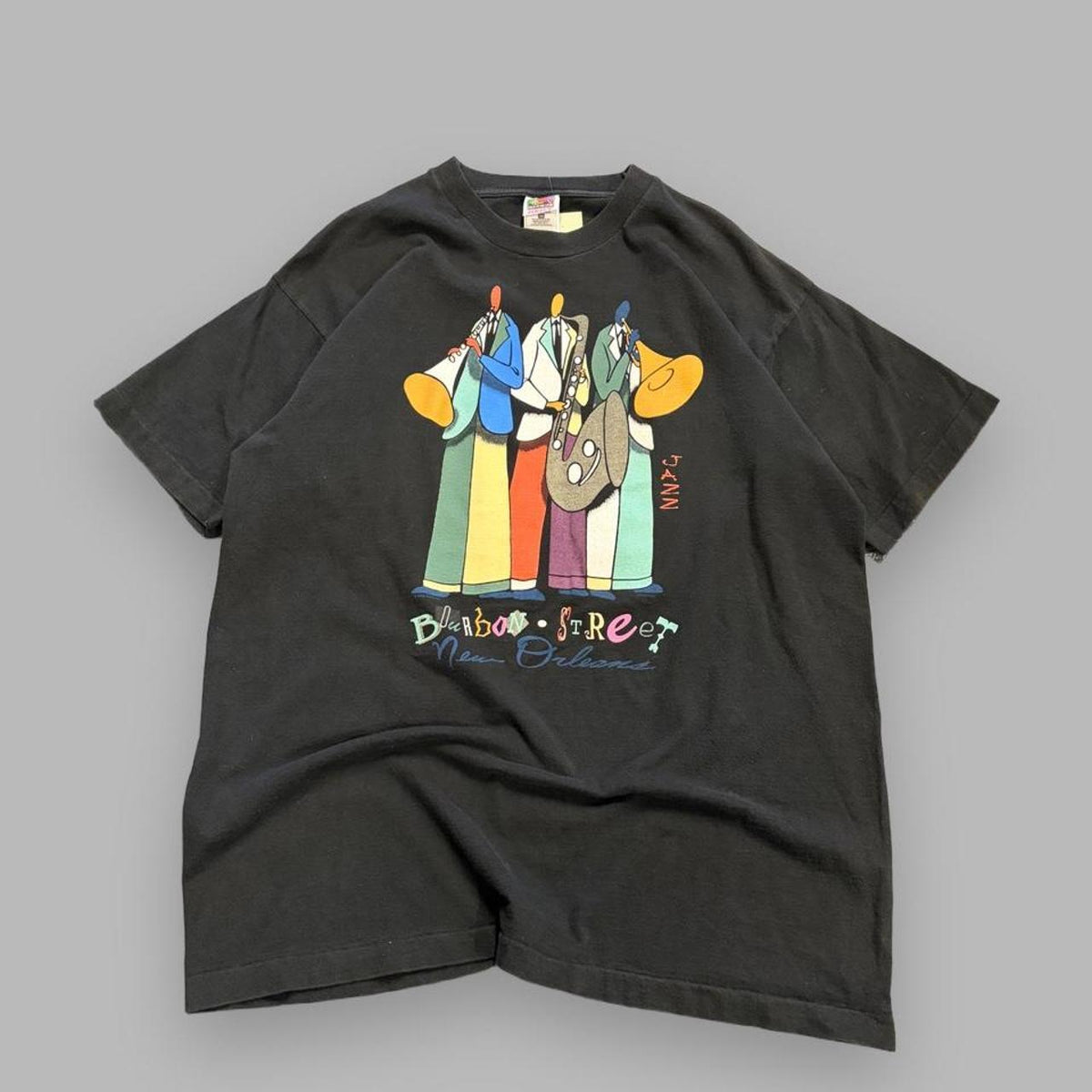 Vintage 1995 Bourbon Street New Orleans Jazz Tee - XL