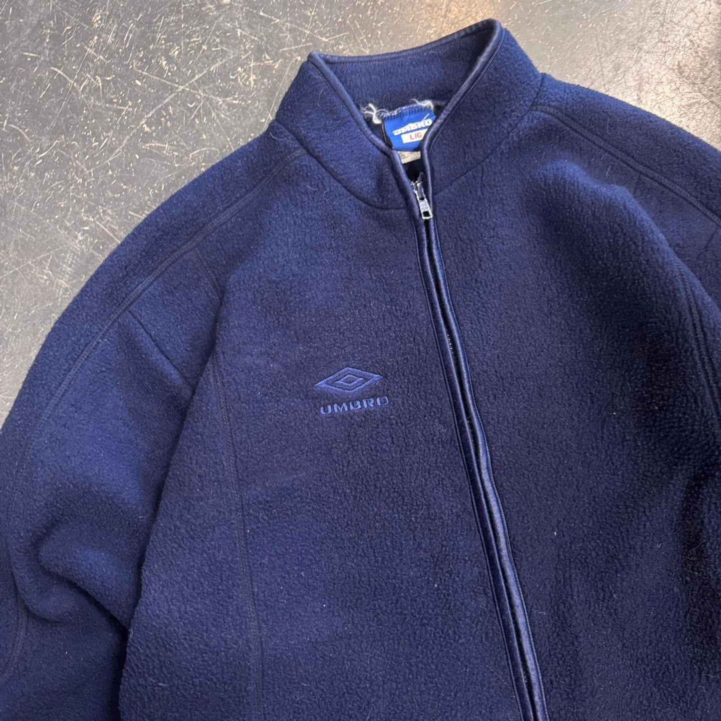 Vintage 90s Umbro Blue Zip Up Fleece - L