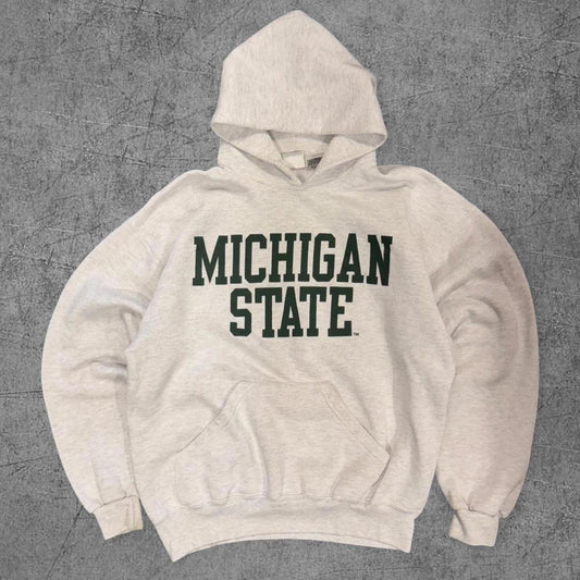 Vintage 90s Michigan State Hoodie - L