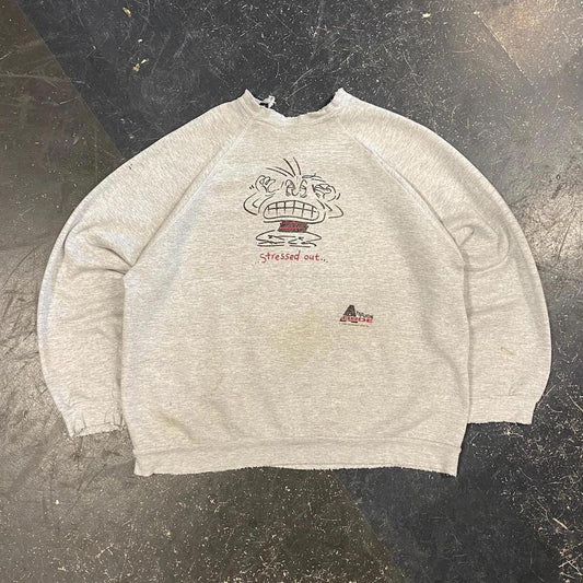 1995 Distressed Attitude Dude Skateboarders Crewneck - XL