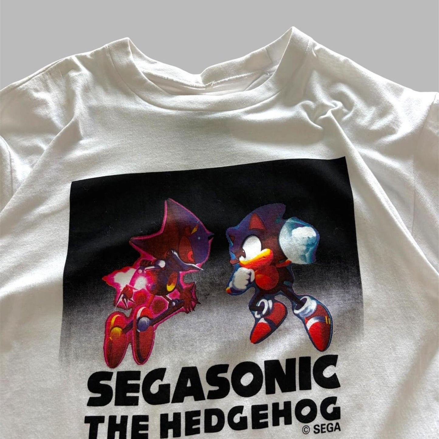 90s Japanese Sega Sonic The Hedgehog Tee - L