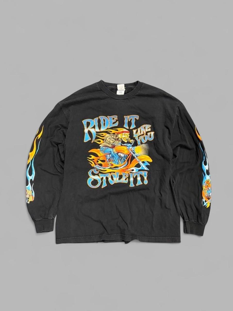 Vintage Flames Biker Long Sleeve - XL