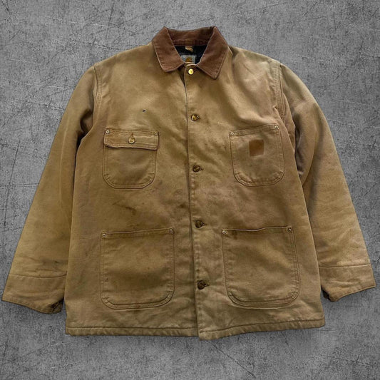 Vintage 2002 Carhartt Blanket Lined Chore Jacket - L