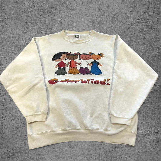 Vintage 90s Colorblind DFE Crewneck - XL