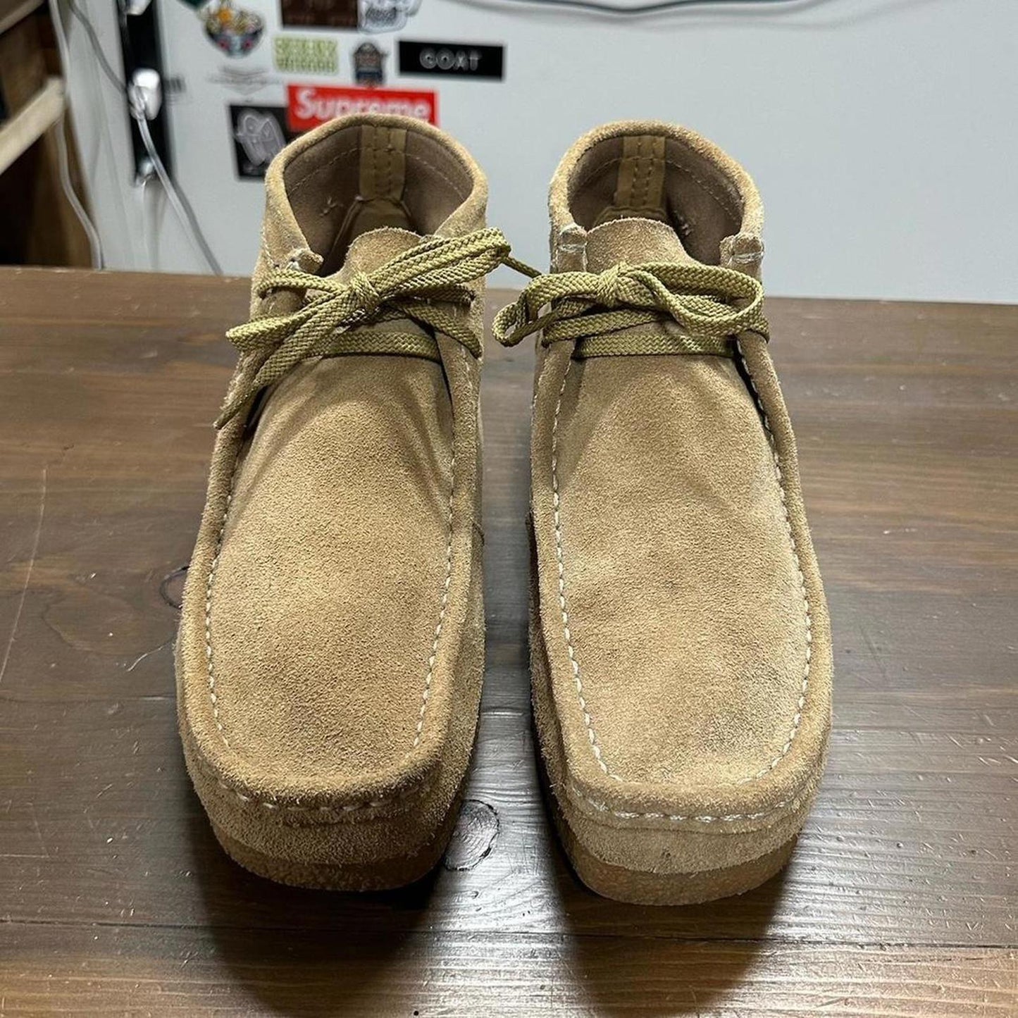Tan Suede Clark Wallabees Shoes - 10.5M