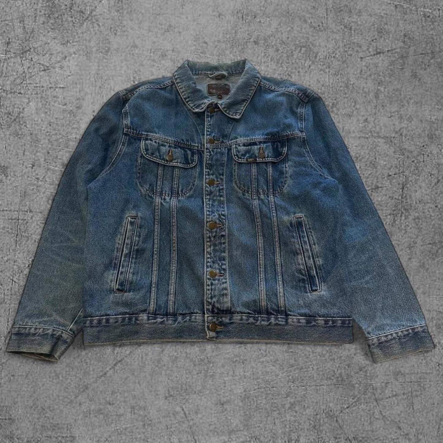 Vintage Lee Faded Denim Jacket - XL