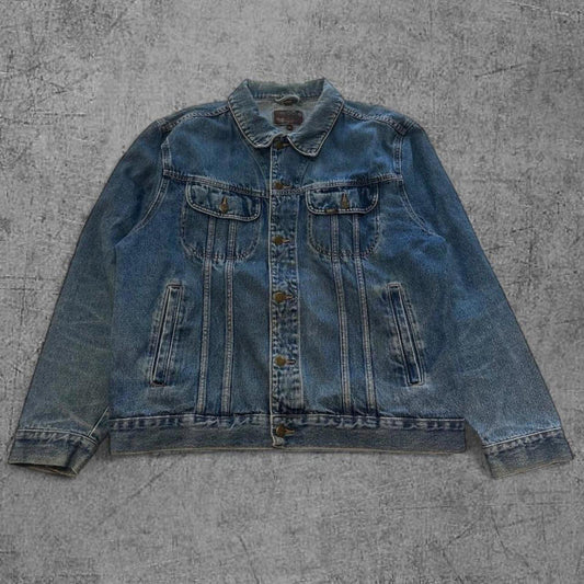 Vintage Lee Faded Denim Jacket - XL