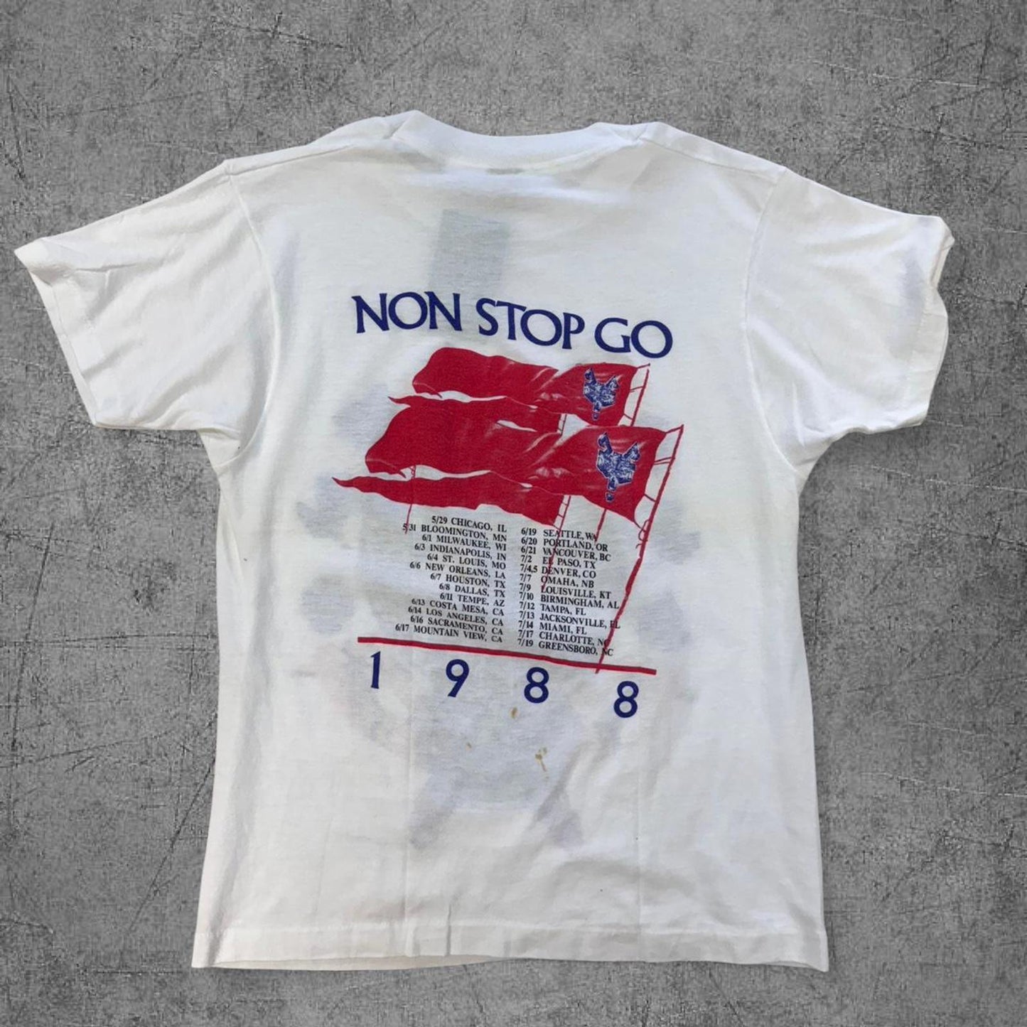 1988 Robert Plant Non Stop Go Tour Tee - M