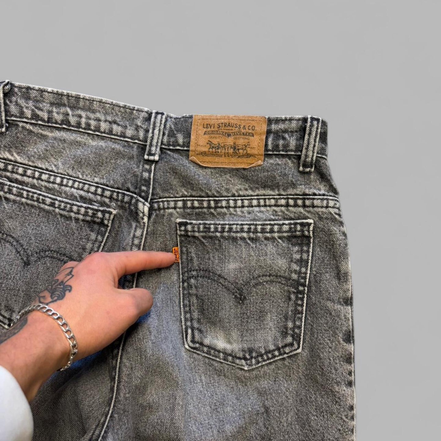 Vintage Faded Black Levi Orange Tabs - 29