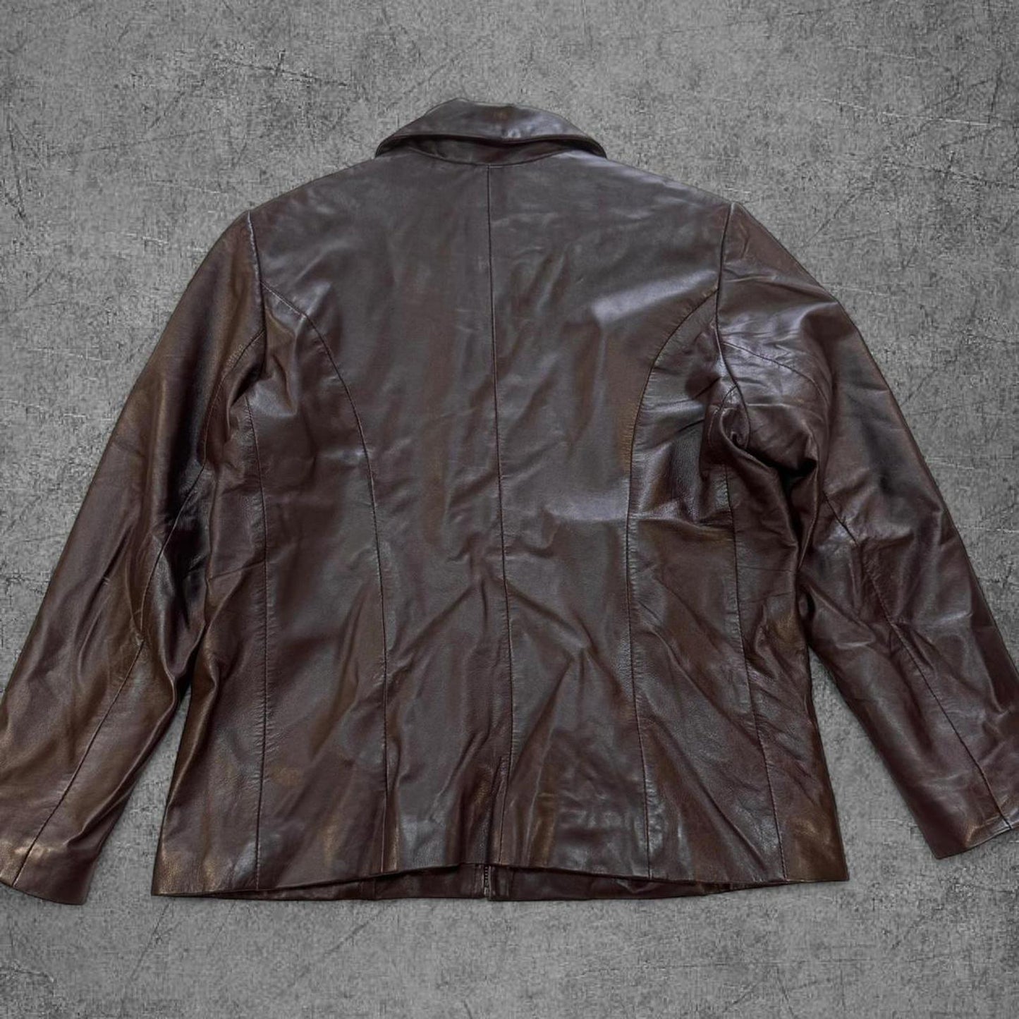 Vintage Women’s Guccini Brown Leather Jacket - L