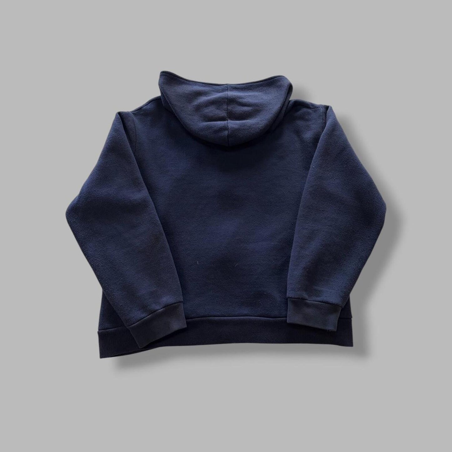 Vintage Navy Thermal Lined Zip Up Hoodie - L