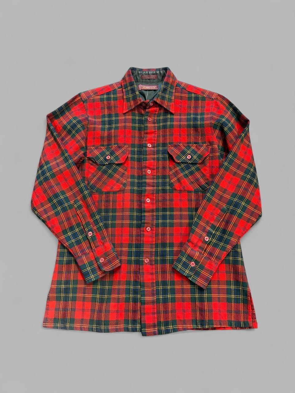 Vintage 80s Adamsrow Plaid Button Up - M