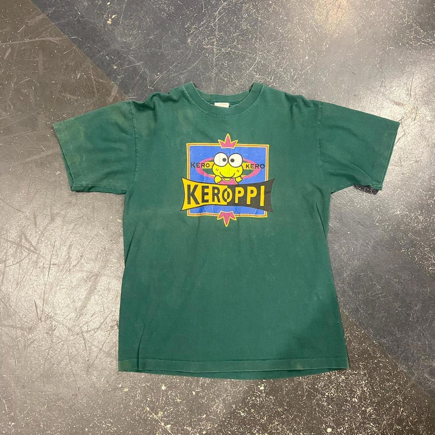 1988 Keroppi Japanese Cartoon Tee - L
