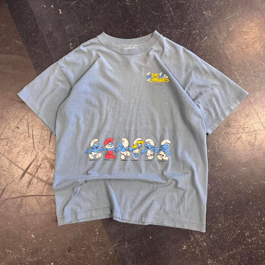 1997 The Smurfs Blue Tee - L
