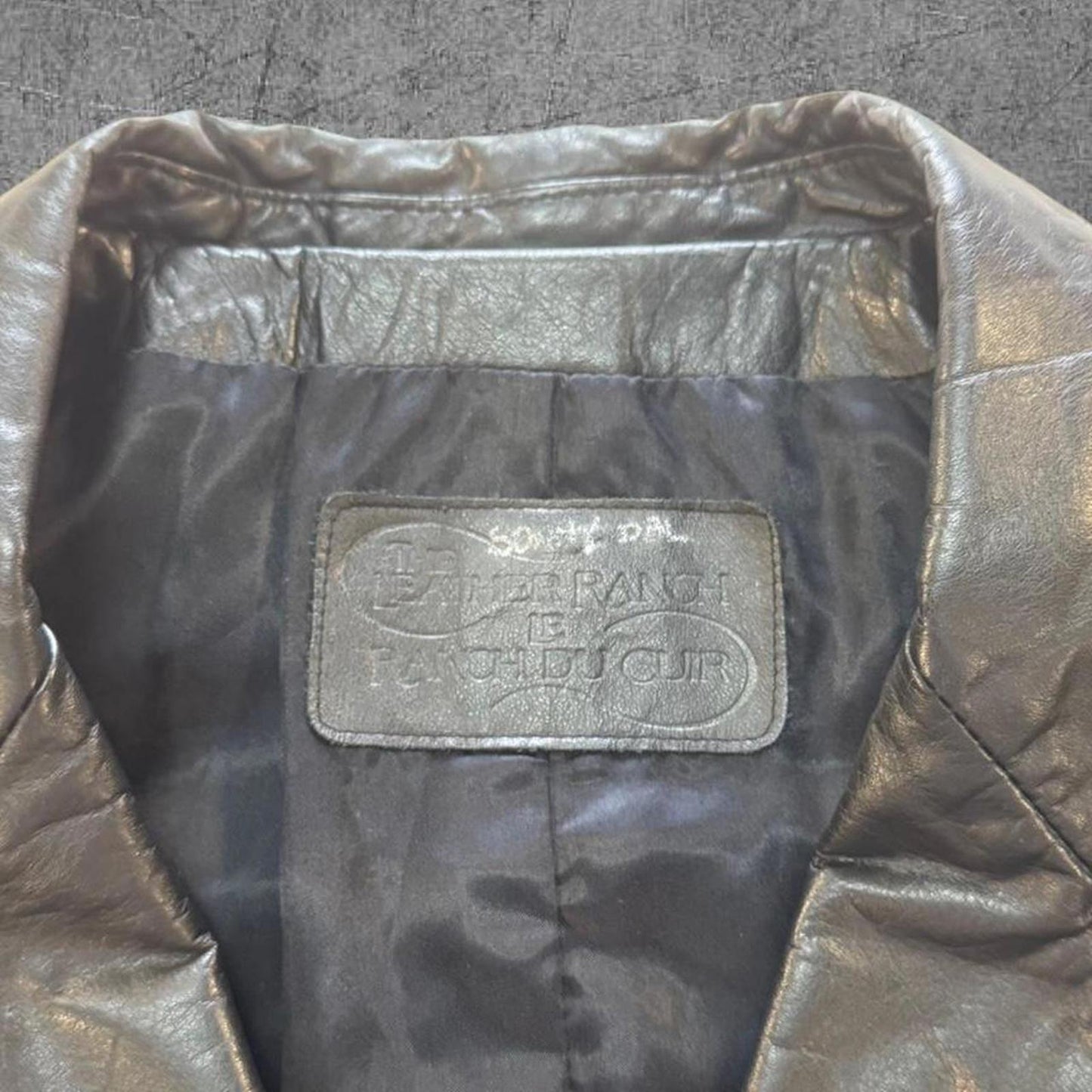 1980s The Leather Ranch Leather Trench Coat - L