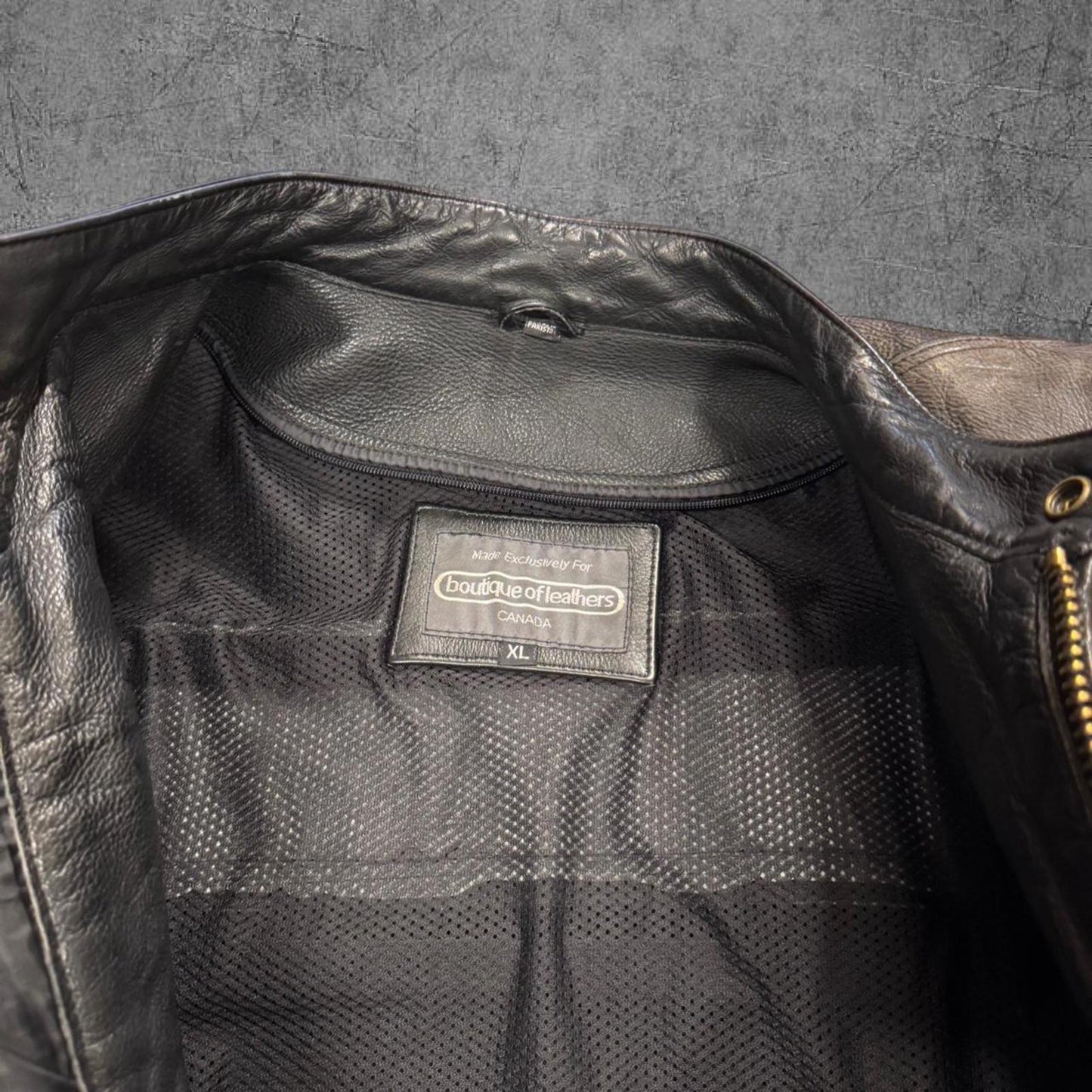 Vintage Faded Moto Biker Leather Jacket - XL