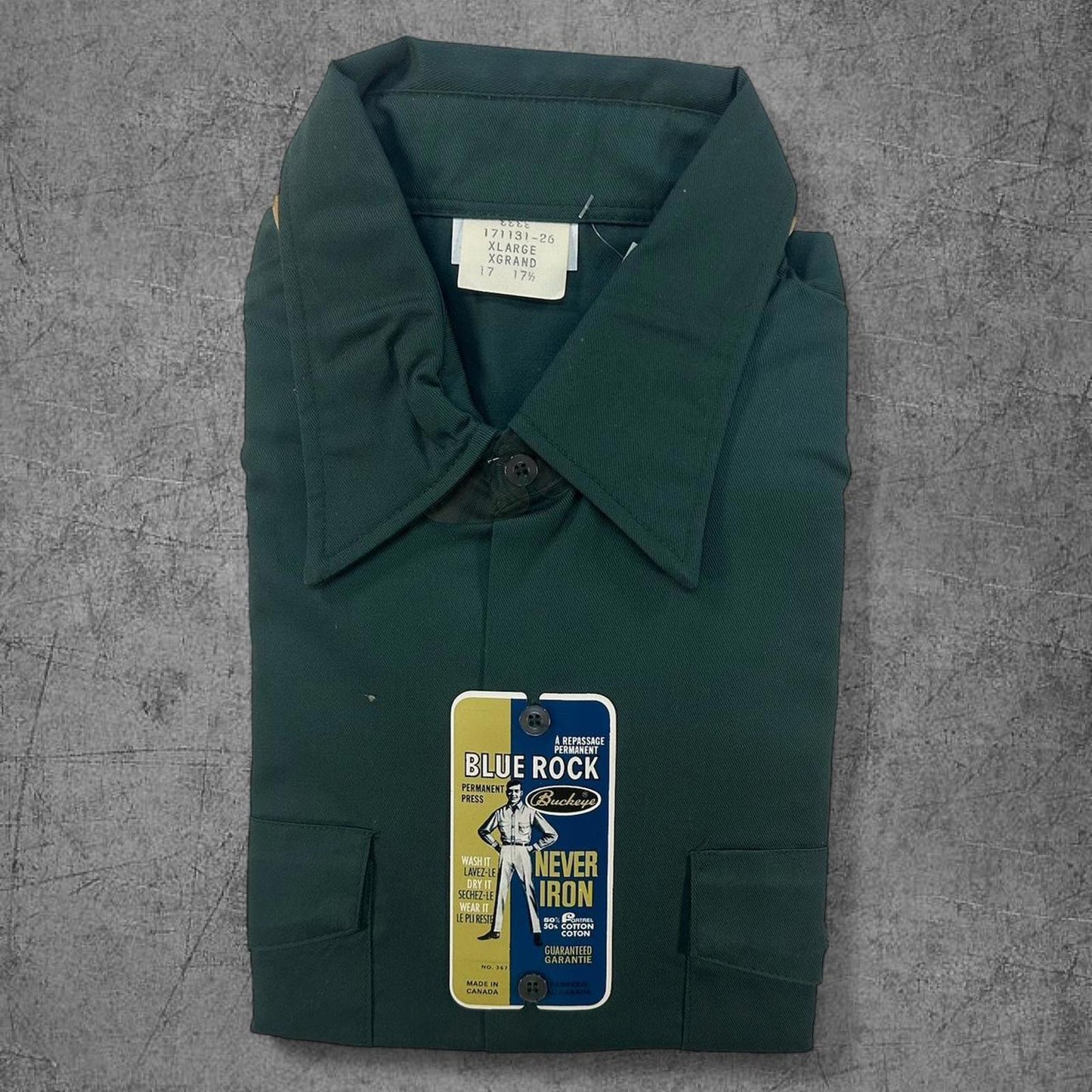 Deadstock 1960s Blue Rock Buckeye Union Made Long Sleeve - XL