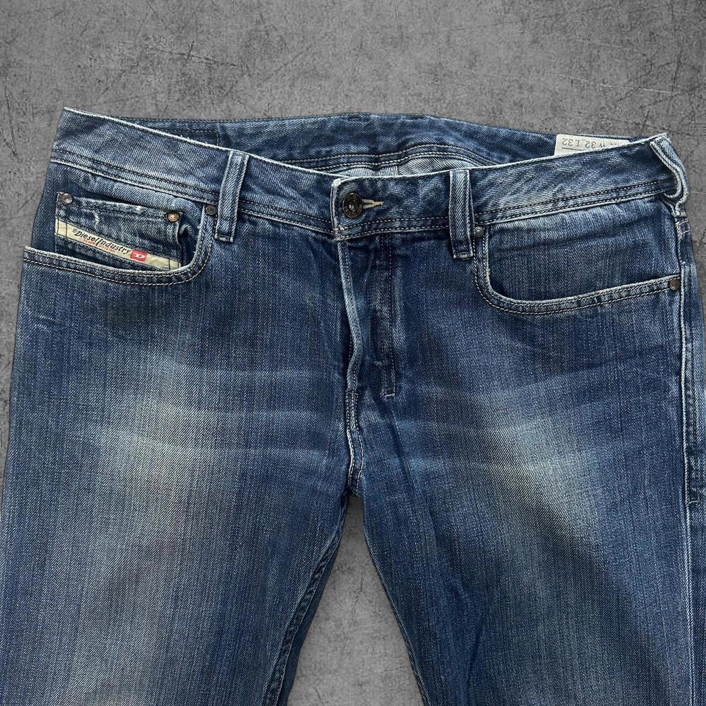 Y2K Diesel Nathan Raw Denim Flare Jeans - 32