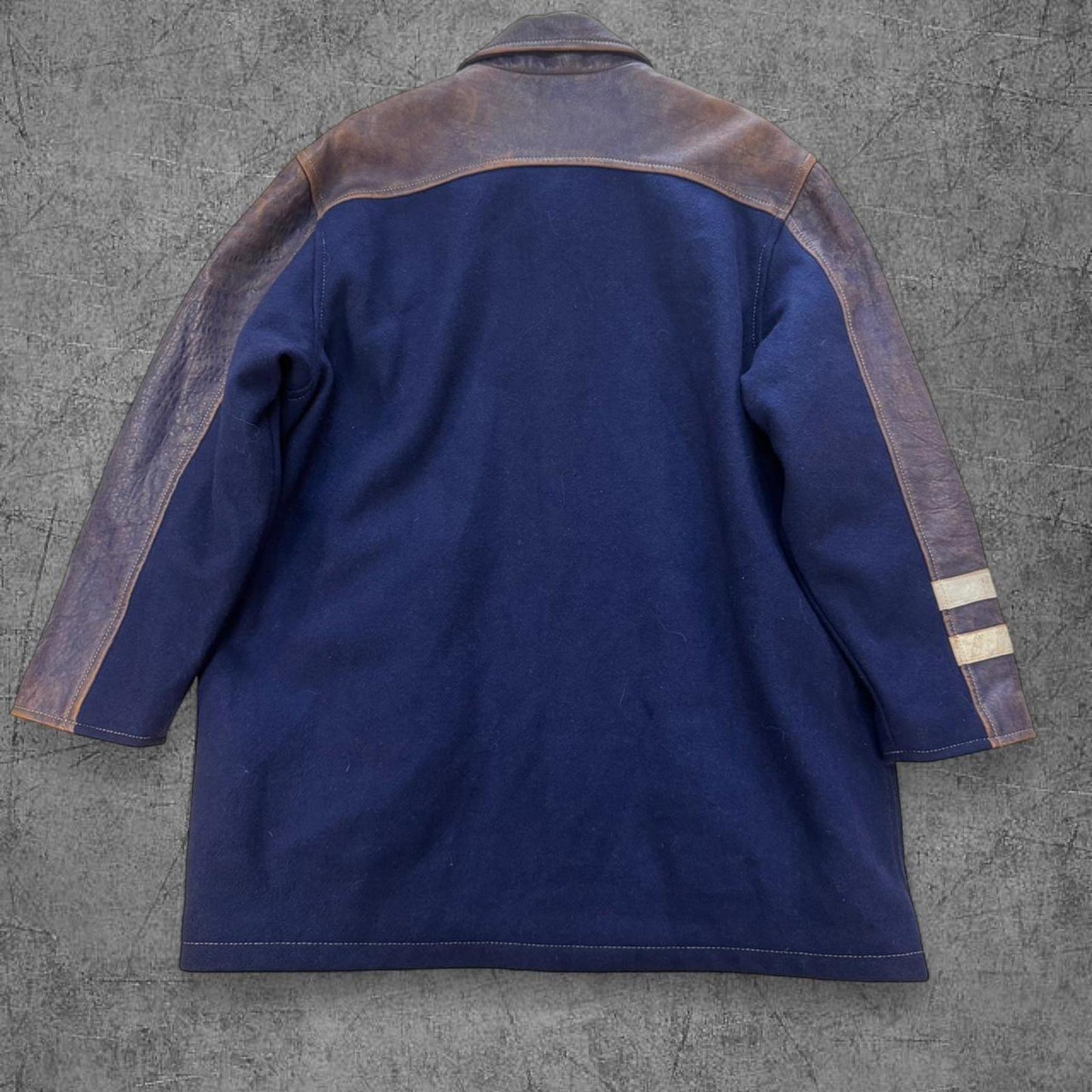 Vintage 90s NHL Labatt Blue Limited Edition Leather Coat - L