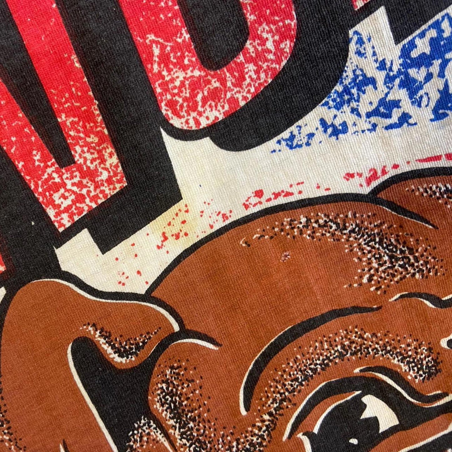 Vintage 90s Novel Tees British Bulldog AOP Tee - XL