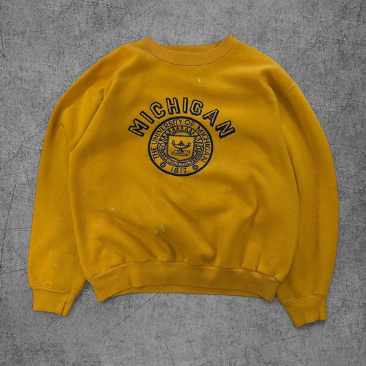 80s Russell Athletic Michigan University Crewneck - M